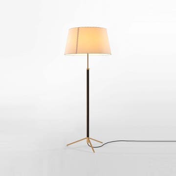 Lampadaire PIE DE SALÓN Métal Laiton / Parchemin Beige