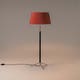 Lampadaire PIE DE SALÓN Métal Laiton / Ruban Rouge-Ambre