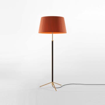 Lampadaire PIE DE SALÓN Métal Laiton / Ruban Tuile