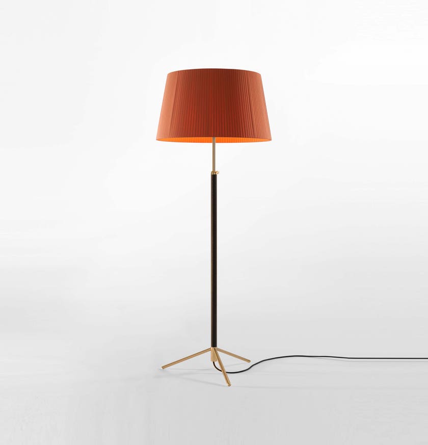 Lampadaire PIE DE SALÓN Métal Laiton / Ruban Tuile