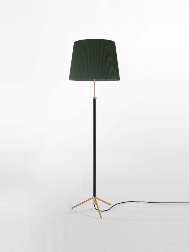Lampadaire PIE DE SALÓN Métal Laiton / Ruban Vert Lampadaire PIE DE SALÓN Métal Laiton / Ruban Vert