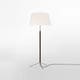 Lampadaire PIE DE SALÓN Métal Chromé / Lin Blanc