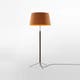 Lampadaire PIE DE SALÓN Métal Chromé / Ruban Moutarde