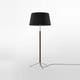 Lampadaire PIE DE SALÓN Métal Chromé / Ruban Noir