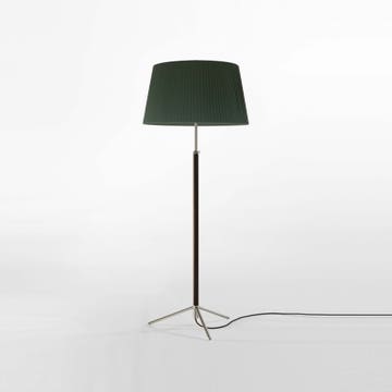Lampadaire PIE DE SALÓN Métal Chromé / Ruban Vert