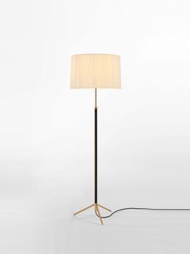Lampadaire PIE DE SALÓN Métal Laiton / Ruban Naturel Lampadaire PIE DE SALÓN Métal Laiton / Ruban Naturel