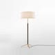 Lampadaire PIE DE SALÓN Métal Laiton / Lin Blanc