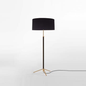Lampadaire PIE DE SALÓN Métal Laiton / Ruban Noir