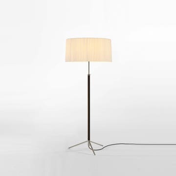 Lampadaire PIE DE SALÓN Métal Chromé / Ruban Naturel