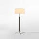 Lampadaire PIE DE SALÓN Métal Chromé / Ruban Naturel