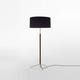 Lampadaire PIE DE SALÓN Métal Chromé / Ruban Noir