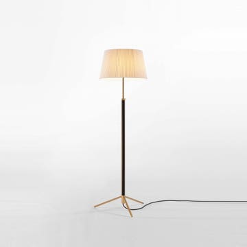Lampadaire PIE DE SALÓN G3 Métal Laiton / Ruban Naturel