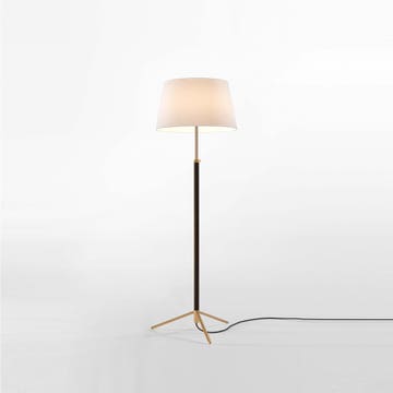 Lampadaire PIE DE SALÓN G3 Métal Laiton / Lin Blanc