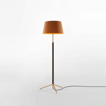 Lampadaire PIE DE SALÓN G3 Métal Laiton / Ruban Moutarde