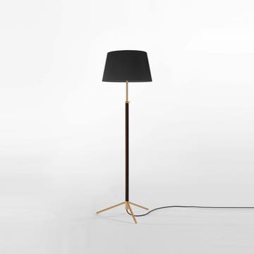 Lampadaire PIE DE SALÓN G3 Métal Laiton / Ruban Noir