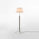 Lampadaire PIE DE SALÓN G3 Métal Chromé / Lin Blanc