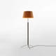Lampadaire PIE DE SALÓN G3 Métal Chromé / Ruban Moutarde