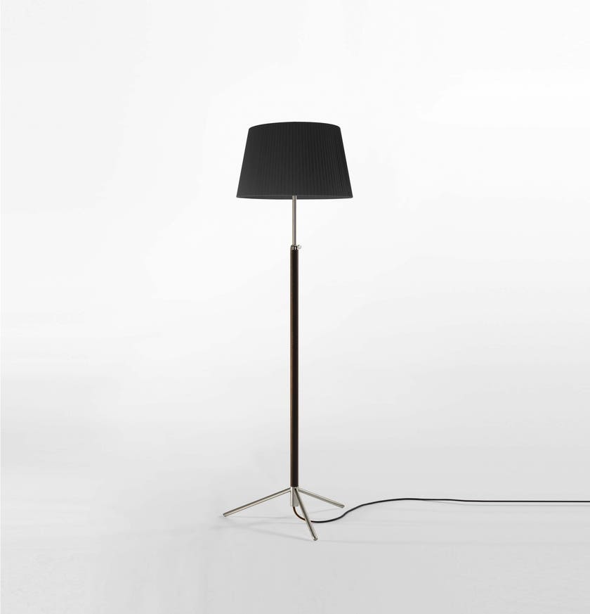 Lampadaire PIE DE SALÓN G3 Métal Chromé / Ruban Noir