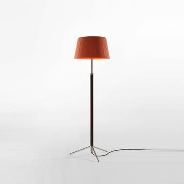 Lampadaire PIE DE SALÓN G3 Métal Chromé / Ruban Tuile