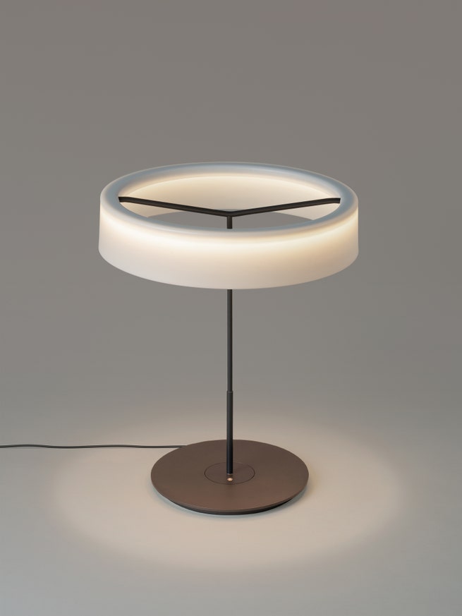 Lampe à poser SIN Métal Graphite / Méthacrylate Blanc Lampe à poser SIN Métal Graphite / Méthacrylate Blanc