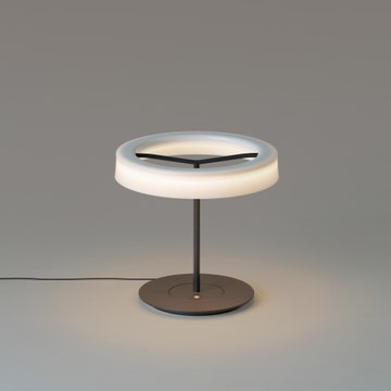 Lampe à poser SIN Métal Graphite / Méthacrylate Blanc