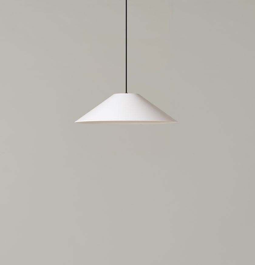 Suspension SÍSÍSÍ CÓNICAS PLANAS Parchemin Blanc / Métal Blanc