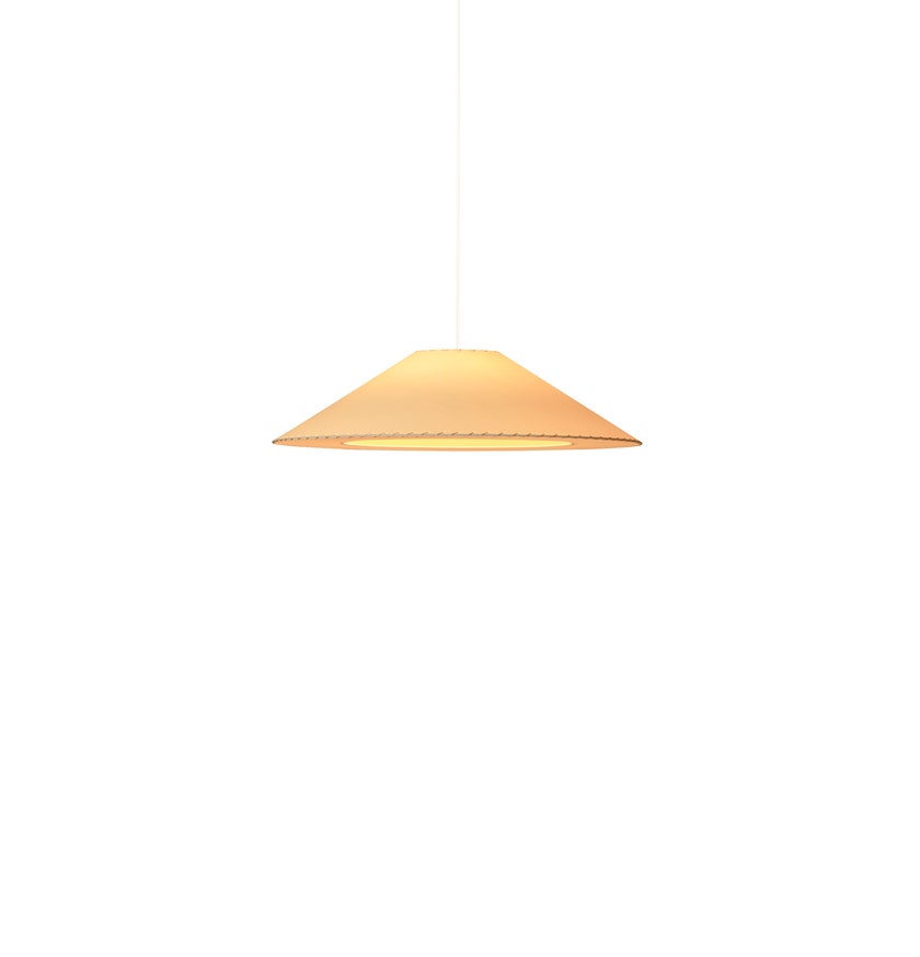 Suspension SÍSÍSÍ CÓNICAS PLANAS Parchemin Beige / Métal Blanc