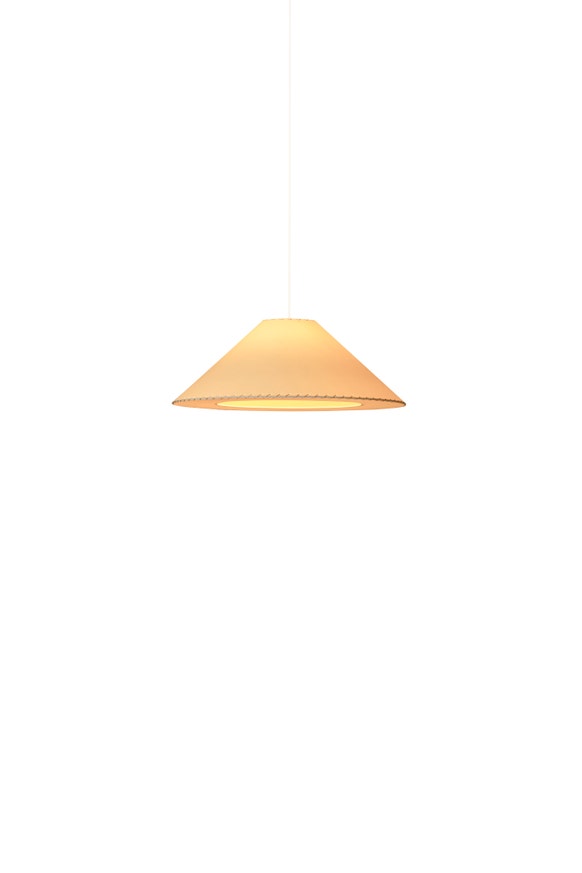 Suspension SÍSÍSÍ CÓNICAS PLANAS Parchemin Beige / Métal Blanc Suspension SÍSÍSÍ CÓNICAS PLANAS Parchemin Beige / Métal Blanc