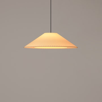Suspension SÍSÍSÍ CÓNICAS PLANAS Parchemin Beige / Métal Noir