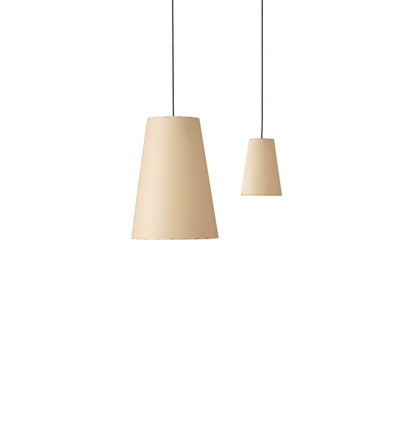 Suspension SÍSÍSÍ CÓNICAS LARGAS Parchemin Beige / Métal Nickel