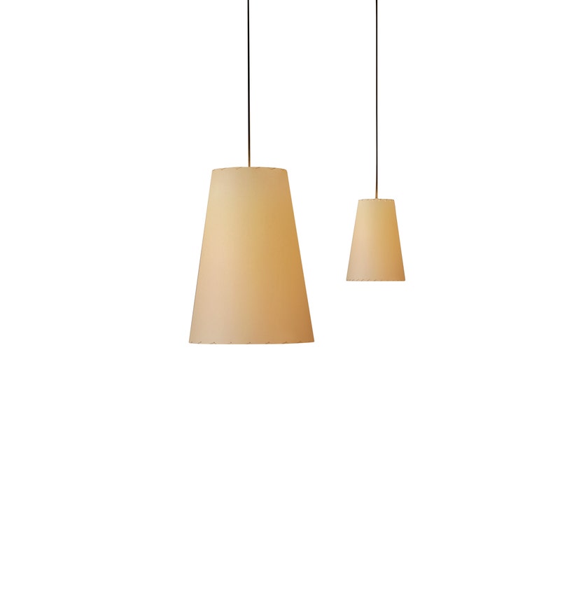 Suspension SÍSÍSÍ CÓNICAS LARGAS Parchemin Beige / Métal Noir