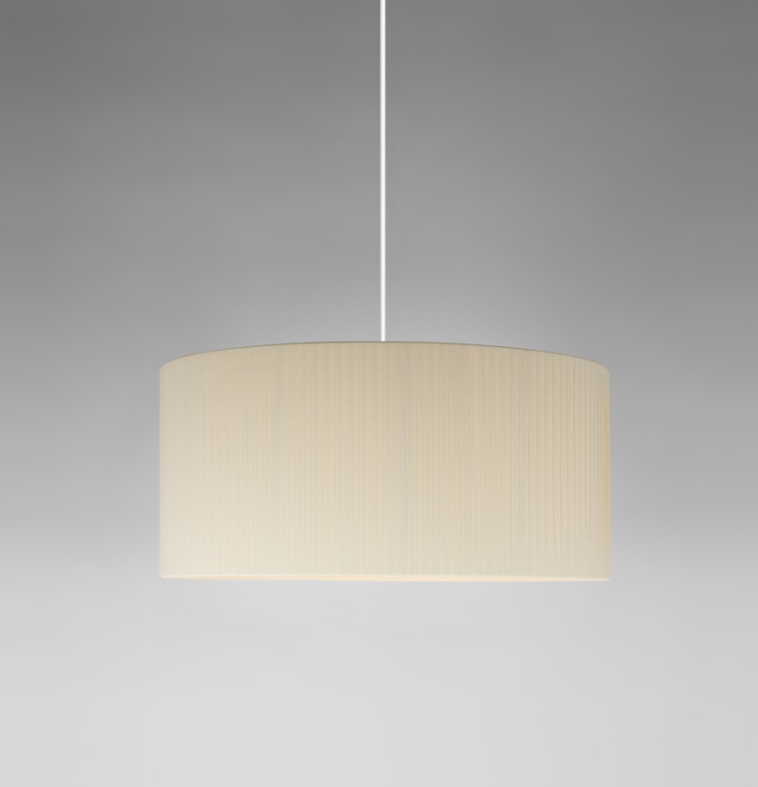 Suspension SÍSÍSÍ CILÍNDRICAS Ruban Naturel / Métal Blanc