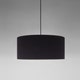 Suspension SÍSÍSÍ CILÍNDRICAS Ruban Noir / Métal Nickel