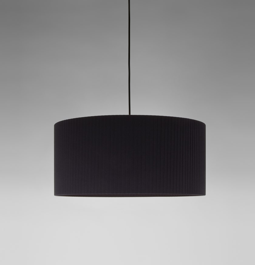 Suspension SÍSÍSÍ CILÍNDRICAS Ruban Noir / Métal Nickel