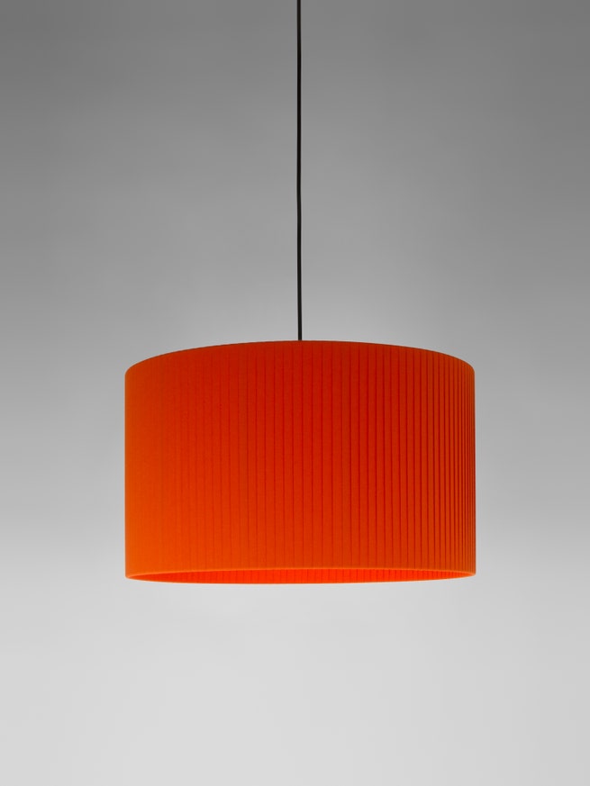 Suspension SÍSÍSÍ CILÍNDRICAS Ruban Rouge-Ambre / Métal Nickel Suspension SÍSÍSÍ CILÍNDRICAS Ruban Rouge-Ambre / Métal Nickel