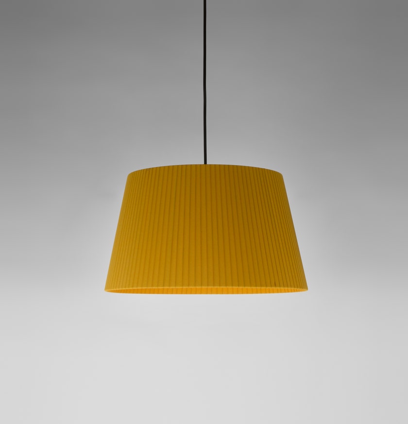 Suspension SÍSÍSÍ CÓNICAS Ruban Moutarde / Métal Nickel