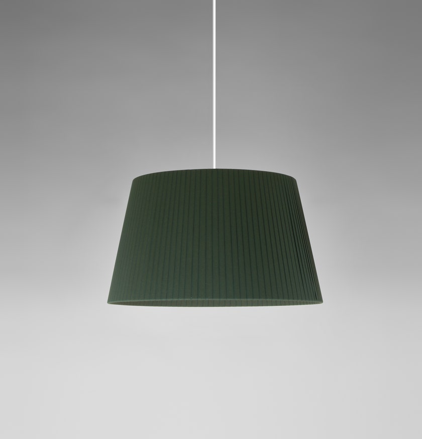 Suspension SÍSÍSÍ CÓNICAS Ruban Vert / Métal Blanc