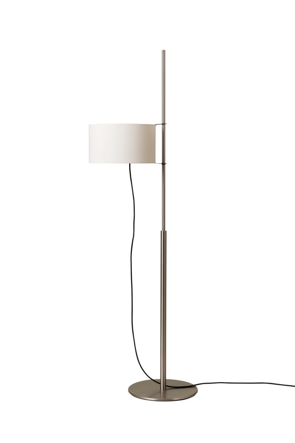 Lampadaire TMD Métal Nickel / Lin Blanc Lampadaire TMD Métal Nickel / Lin Blanc