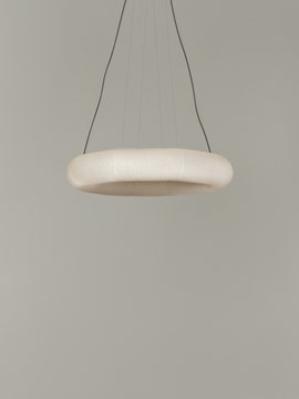 Suspension TEKIÒ CIRCULAR Métal Papier japonais Washi Naturel Métal Blanc Suspension TEKIÒ CIRCULAR Métal Papier japonais Washi Naturel Métal Blanc