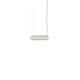 Suspension TEKIÒ HORIZONTAL Métal Blanc Cuir Papier japonais Washi Naturel Canopé circulaire
