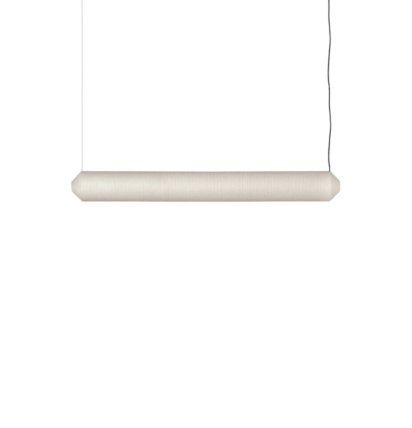 Suspension TEKIÒ HORIZONTAL Métal Blanc Métal Papier japonais Washi Naturel Canopé circulaire