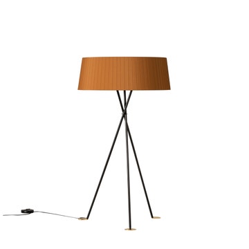 Lampadaire TRÍPODE Métal Noir / Ruban Moutarde