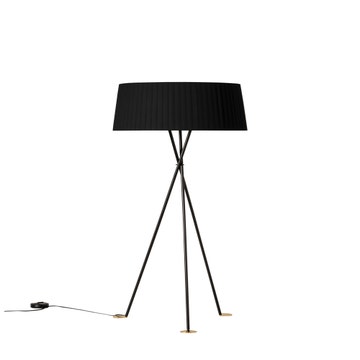 Lampadaire TRÍPODE Métal Noir / Ruban Noir