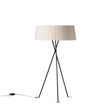 Lampadaire TRÍPODE Métal Noir / Ruban Naturel