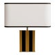 Lampe ÉLYSÉE de RED Edition, Bois laqué noir / moutarde et Laiton