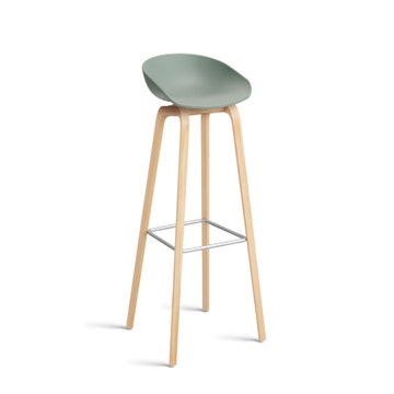 Tabouret AAS32 HIGH de Hay, H.74, Pieds en chêne savonné, Fall green 2.0