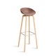 Tabouret AAS32 HIGH, H. assise 75 cm, Pieds en chêne savonné, Coque soft brick 2.0