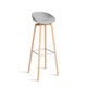 Tabouret AAS32 HIGH de Hay, H.74, Pieds en chêne savonné, Concrete grey 2.0