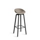 Tabouret AAS32 LOW, H. 64, Pieds en chêne noir, Repose-pieds noir, Khaki 2.0