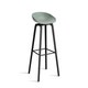 Tabouret AAS32 HIGH, H. assise 75 cm, Pieds en chêne noir, Repose-pieds noir, Coque fall green 2.0